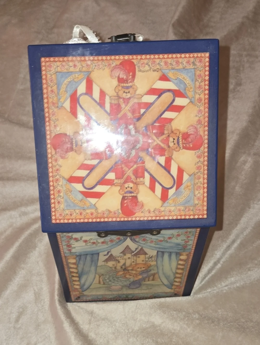 VTG Lucy & Me Nutcracker Suite Clara Musical Jack-in-the-Box with Teddy Bride
